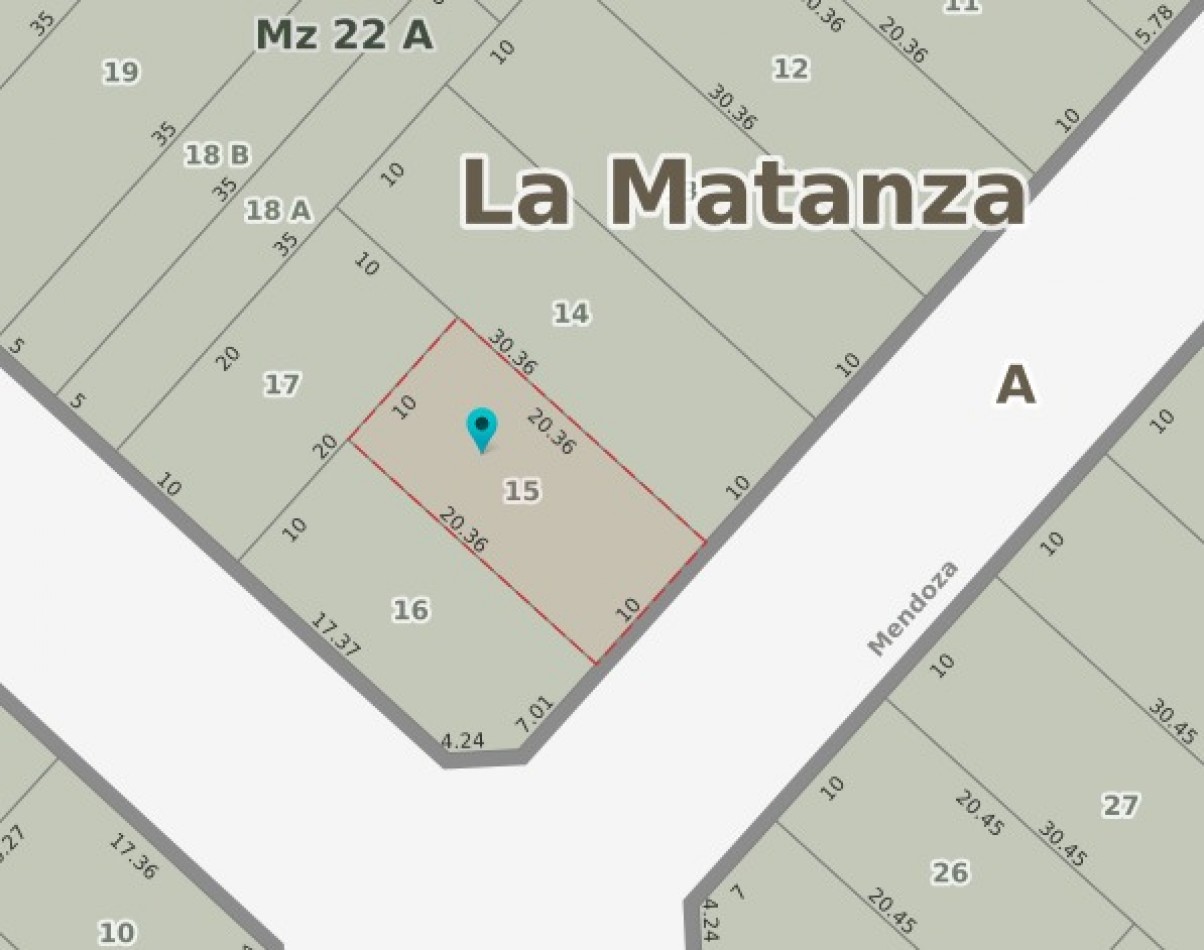 lote de 203 m2 - san justo